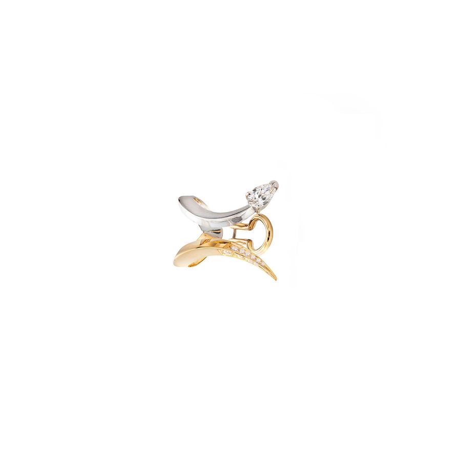 Mono orecchino 'Reverso' oro e diamanti REVERSO | OR MONOAU18B/G GC/PV CT.0,21